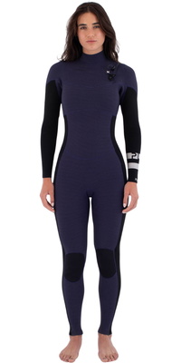 2026 Hurley Womens Plus 3/2mm Chest Zip Fato De Mergulho WFS0012302 - Vintage Iris
