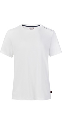 2026 Musto Womens Evo Crew Camiseta Com Manga Curta E Proteção Solar 82444 - White