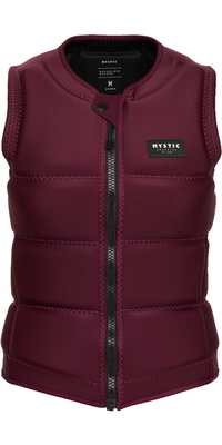 2026 Mystic Mulheres Star Front Zip Colete Wake Impact 35005.240246 - Oxblood Red