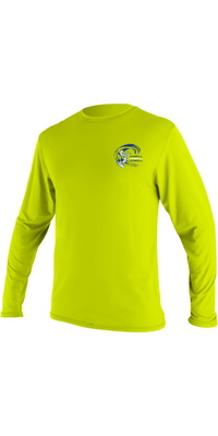 Skins 2026 Camisa De Manga Comprida Com Proteção Solar «Junior Basic» Da ONeill , Modelo 5711B - Lime