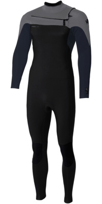 2026 ONeill Mens Epic 3/2mm Chest Zip Wetsuit 5646 - Black / Slate / Smoke