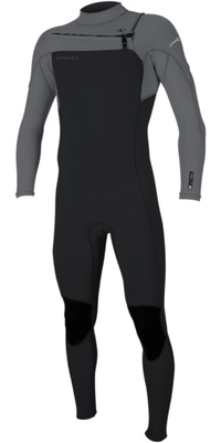 2026 ONeill Mens Hammer 3/2mm Chest Zip Wetsuit 4926 - Tempered Steel / Smoke / Smoke