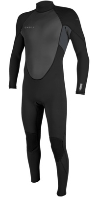 2026 ONeill Homem Reactor -2 3/2mm Back Zip Fato De Mergulho 5040B - Black / Grafite