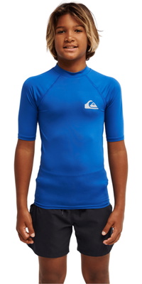 2026 Quiksilver Junior Everyday UPF50 Short Sleeve Rash Vest AQBWR03064 - Monaco Blue