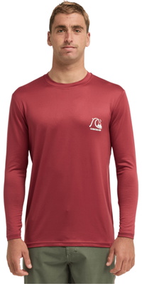 2026 Quiksilver Mens DNA Surf Tee Long Sleeve Rash Vest AQYWR03139 - Burnt Russet