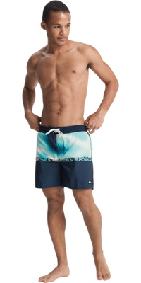 2026 Quiksilver Calções De Banho Masculinos Everyday Half Jam 16 EQYBS04897 - Dark Navy Wordblock