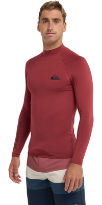 2026 Quiksilver Camisola De Manga Comprida Em Lycra Para Homem Everyday UPF50 AQYWR03131 - Burnt Russet