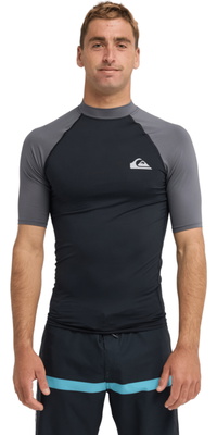 2026 Quiksilver Camiseta Masculina Everyday UPF50 De Manga Curta Em Lycra AQYWR03130 - Black / Iron Gate