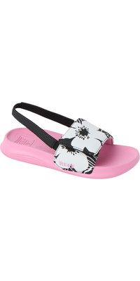 2026 Reef Little Salty Slide CJ9244 - Black / Rosa