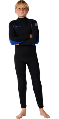2026 Rip Curl Junior Trad 3/2mm Flatlock Back Zip Wetsuit 14TBFS - Blue
