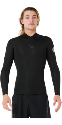 2026 Rip Curl Casaco De Manga Comprida Para Homem Dawn Patrol 1.5mm 12GMWJ - Black