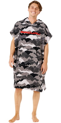 Poncho Toalha Com Capuz E Bolso Para Homem ï¿½Fun Timesï¿½ Da Rip Curl , 2026, 01KMTO - Black / Cinza
