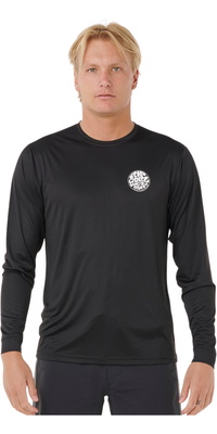 2026 Rip Curl Icons Of Surflite Camisola De Manga Comprida Em Lycra Com FPS 162MRV - Black