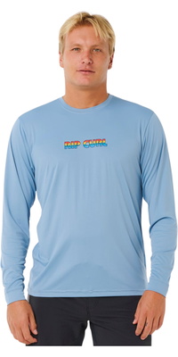 2026 Rip Curl Icons Of Surflite Camisola De Manga Comprida Em Lycra Com FPS 162MRV - Faded Denim