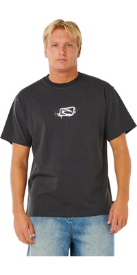 2026 Rip Curl Camiseta Masculina Medina Inner Vision Spray Tee 0XEMTE - Washed Black