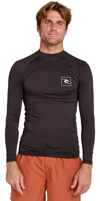 2026 Rip Curl Colete Masculino Streamline UPF De Manga Comprida Em Lycra 171MRV - Black