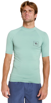 2026 Rip Curl Colete Masculino Streamline UPF De Manga Curta Em Lycra 172MRV - Aloe
