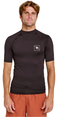 2026 Rip Curl Colete Masculino Streamline UPF De Manga Curta Em Lycra 172MRV - Black