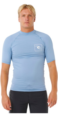 2026 Rip Curl Colete Masculino Streamline UPF De Manga Curta Em Lycra 172MRV - Faded Denim