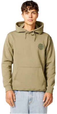 2026 Rip Curl Homem Capuz De Ícone Wettie Hoodie CFEGM9 - Surplus Green
