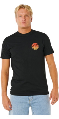 2026 Rip Curl Camiseta Masculina Wettie Passage Icon 10EMTE - Black