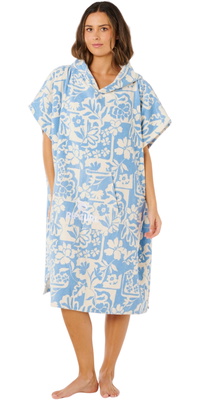 2026 Rip Curl Toalha Feminina Com Capuz E Mistura De Cores Poncho 00VWTO - Blissful Blue
