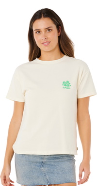 2026 Rip Curl Camiseta Feminina Surf Puff Party Pack Relaxed Tee 0O5WTE - Bone