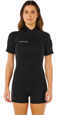 2026 Rip Curl Womens Trad 2mm Back Zip Shorty Wetsuit 14LWSP - Black