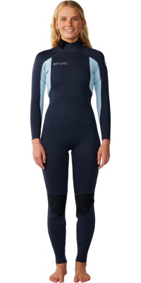 2026 Rip Curl Fato De Mergulho Feminino Trad 4/3mm Back Zip Wetsuit 177WFS - Navy