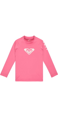2026 Roxy Junior Whole Hearted Long Sleeve Rash Vest ERLWR03362 - Sangria Sunset