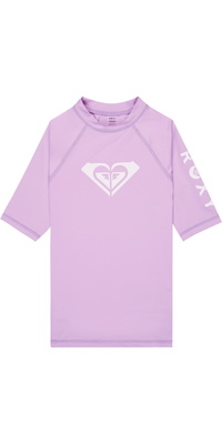2026 Camisola De Lycra De Manga Curta «Whole Hearted» Para Júnior Da Roxy , ERGWR03491 - Crocus Petal