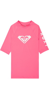 2026 Camisola De Lycra De Manga Curta «Whole Hearted» Para Júnior Da Roxy , Modelo ERGWR03491 - Sangria Sunset