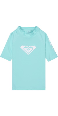 2026 Camisola De Lycra De Manga Curta «Whole Hearted» Para Júnior Da Roxy , ERLWR03363 - Aqua Splash
