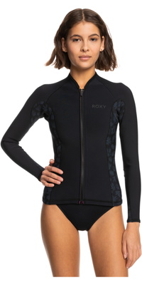 2026 Roxy Mulheres 1mm Swell Série Wetsuit Jacket ERJW803030 - Black