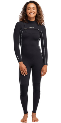 2026 Roxy Mulheres Elite Xtra Stretch 3/2mm Chest Zip Fato De Mergulho 26BW213503 - Black