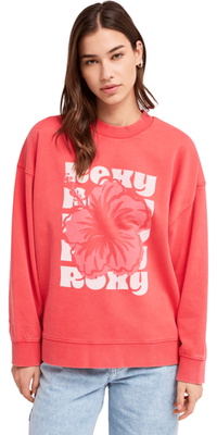 2026 Linha Feminina Roxy . Camisola Terry ERJFT05087 - Hibiscus