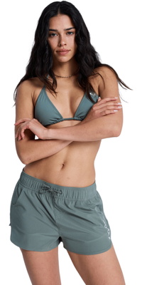 2026 Roxy Calções De Banho Femininos Roxy Wave 2 ERJBS03298 - Agave Green