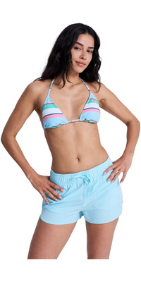 Calções De Banho Femininos  Roxy  2026, Modelo  Roxy Wave 2 - ERJBS03298 - Tanager Turquoise