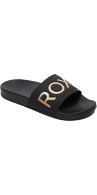 2026 Roxy Sandália Feminina Slippy II Slider ARJL100679 - Black / Gold