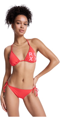 2026 Conjunto De Biquíni Clássico Tiki Da Linha Womens Solid Essentials Da Roxy ERJX203595 - Hibiscus