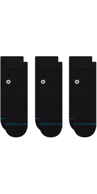Conjunto De 3 Pares De Meias Unissexo Icon Quarter Da Coleção « Stance » 2026 - A356A21IQP - Black