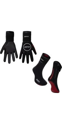 2026 ZONE3 Luvas Térmicas De Neoprene Heat- Tech E Meias Térmicas De Neoprene Heat- Tech NA18UHTGAS101 - Black / Vermelho