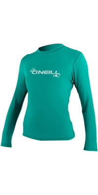 2026 O'Neill Womens Basic Skins Long Sleeve Rash Tee 4340 - Light Aqua