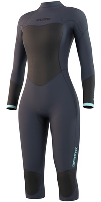 Mystic Womens Brand 3/2mm Braço Comprido Perna Curta Back Zip Fato De Mergulho 21032 - Night Blue
