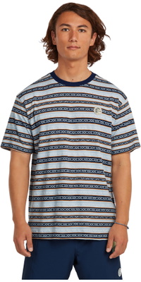 2026 ONeill Homem Originais Listrado Jacquard T-Shirt 2850343 - Blue Originals Hstripe