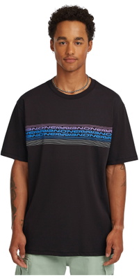 2026 ONeill Homem Logotipo Listrado T-Shirt 2850362 - Black Out