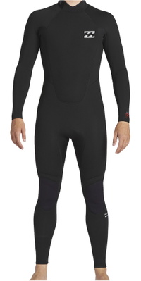 2023 Billabong Mens Intruder 4/3mm Back Zip Wetsuit ABYW100203 - Black