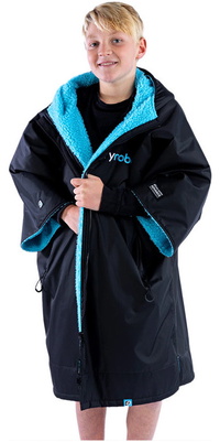 Advance 2026 Dryrobe Roupão De Troca De Roupa De Manga Curta Para Júnior V3KSS - Black / Azul
