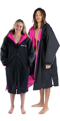 2026 Dryrobe Advance Roupão De Troca De Roupa De Manga Comprida DALSV3 - Black / Rosa
