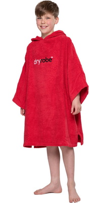 2026 Roupão Com Capuz De Algodão Orgânico Para Crianças Da Dryrobe , Modelo V3DRJOCTR - Red